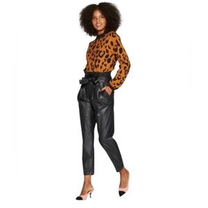 Who What Wear size XXL Black Brown Leopard animal Print Sweater Knit Top